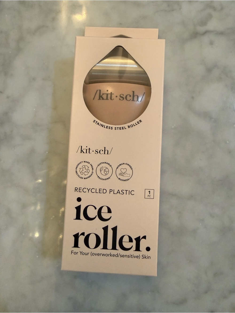 Kitsch Blush Pink Ice Roller Facial Cooling Tool